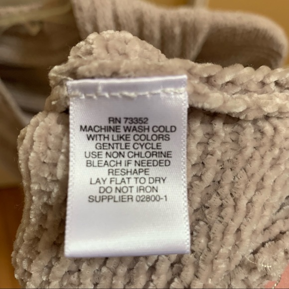 Liz Claiborne Beige/Cream Chenille Cowl Neck Sweater XL - Picture 7 of 7